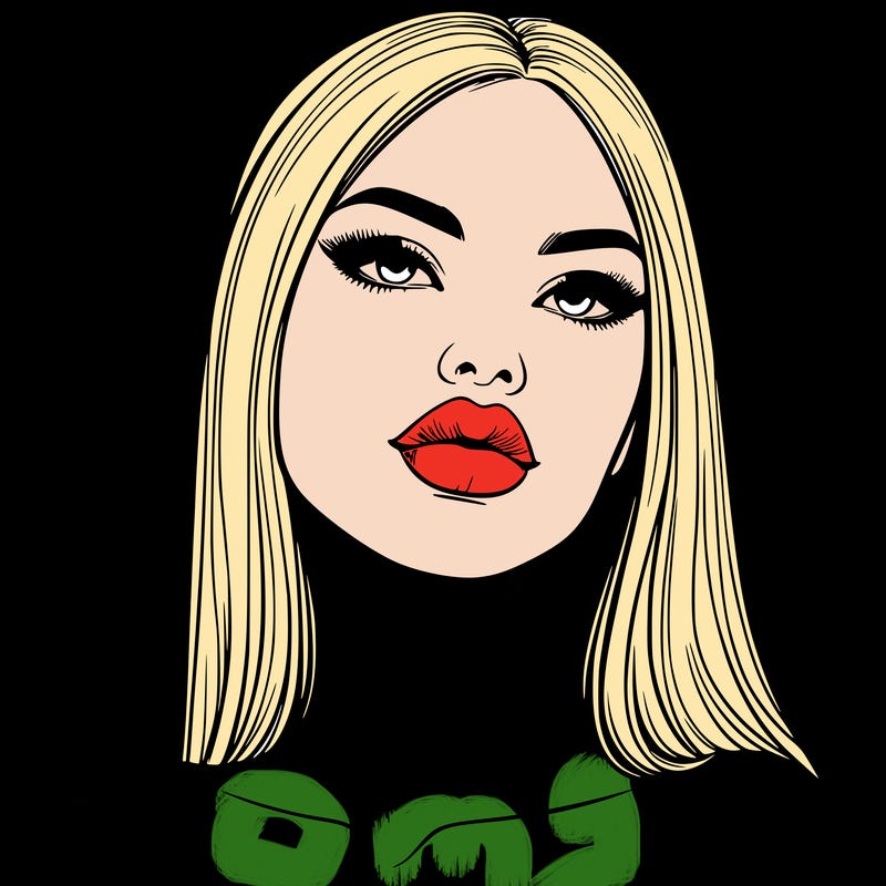 realistic woman with full lips