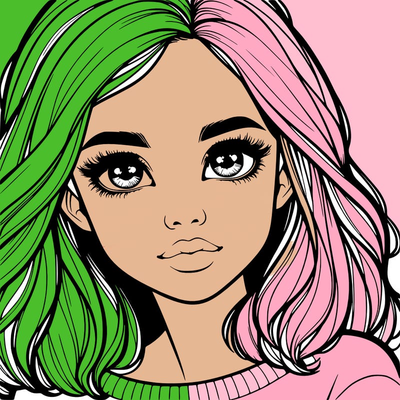 realistic girl whith cute eyes