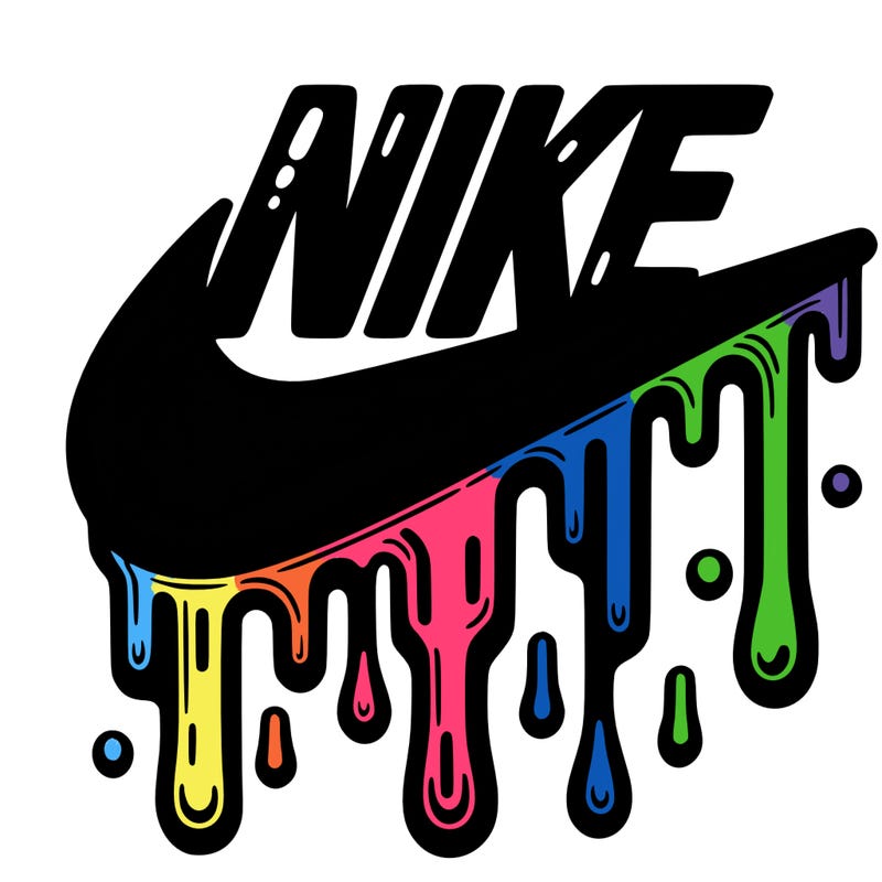 dripping nike logo