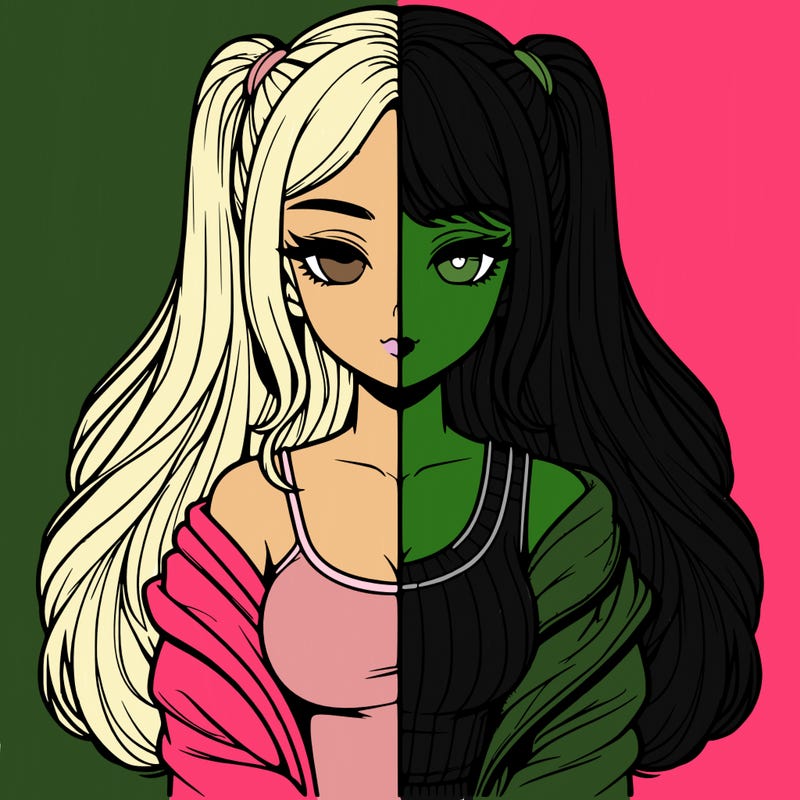 realistic girl split