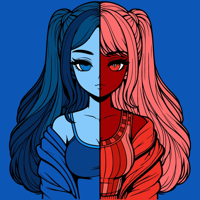 realistic girl split