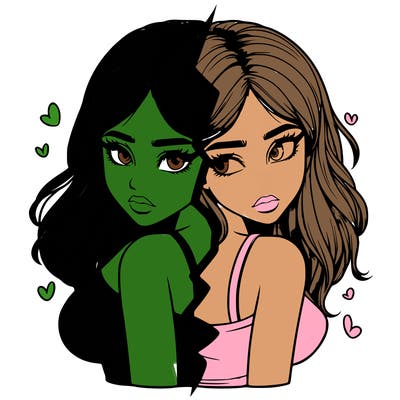 realistic girl split