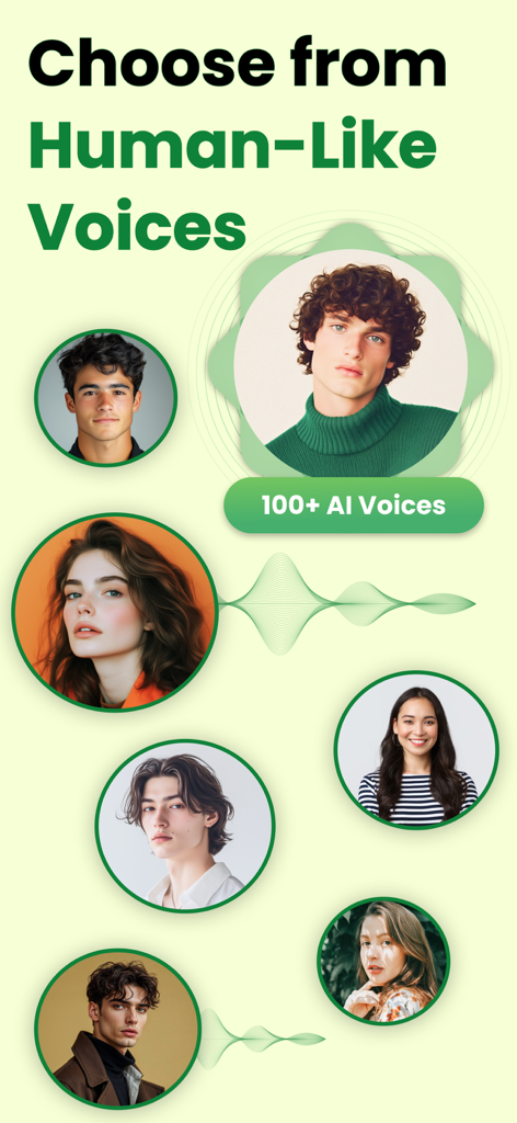 Uma seleção de vozes AI diversas e semelhantes às humanas para conversão de texto para voz de alta qualidade