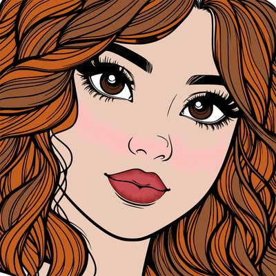 beautiful realistic girl close up to the camera with wavy hair,