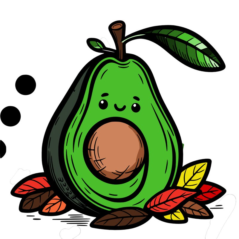 an avocado to color