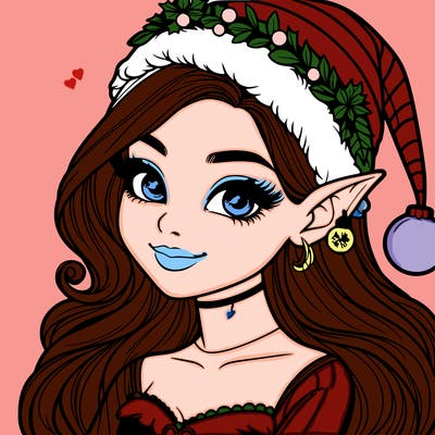 christmas girl elf realistic