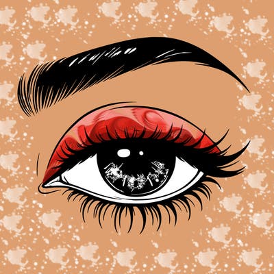 eye closed realistic