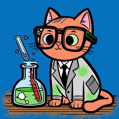 scientist cat