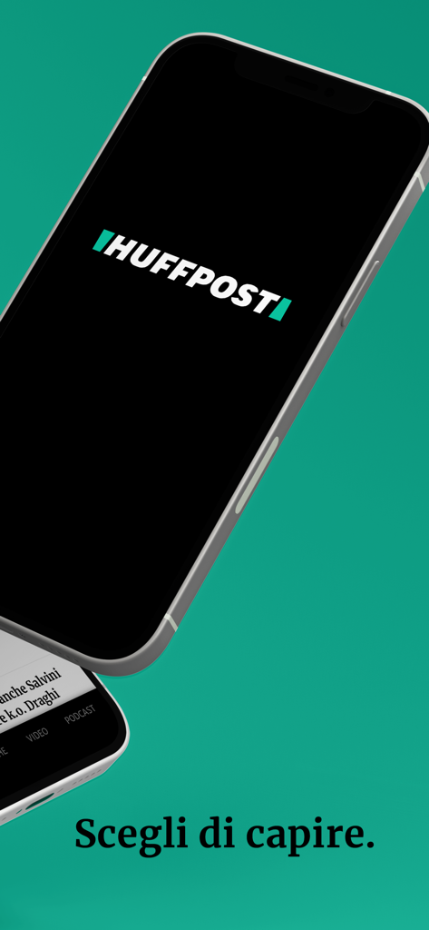 HuffPost Italia - HuffPost Italia app splash screen with logo and tagline Scegli di capire