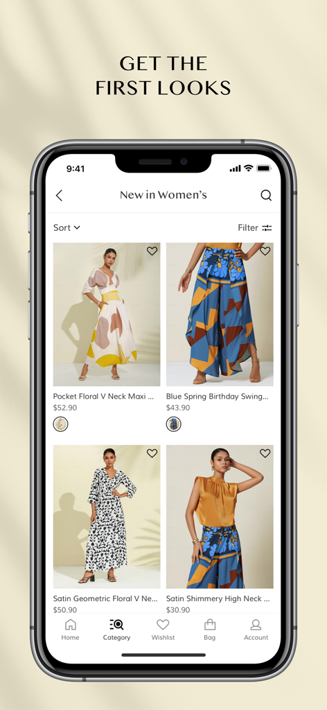 Screenshot of the ADOR mobile app showing new arrivals in women's fashion.