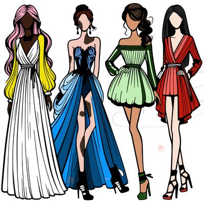 fashion models dresses