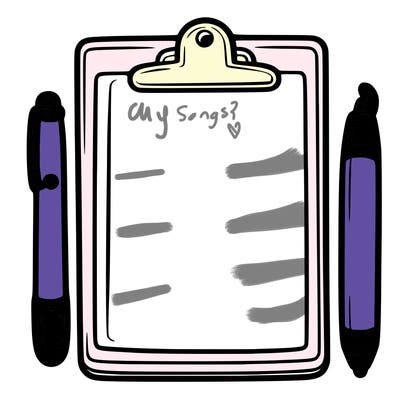 blank clip board with pen