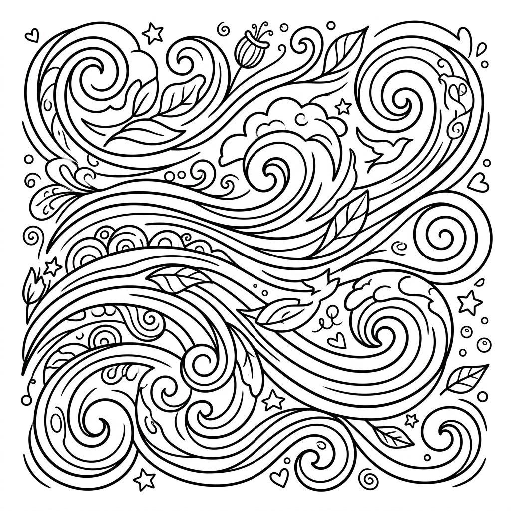Wind Coloring Page for Kids - Free Printable Fun — Color Pop