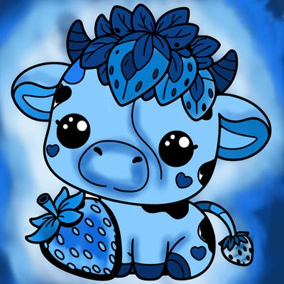 cute strawberry cow