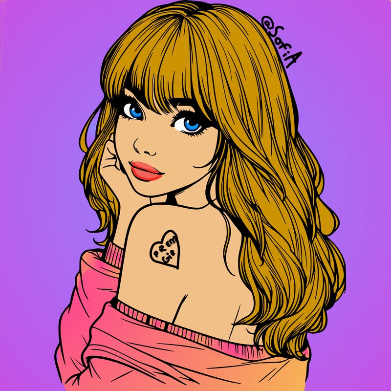 realistic girl with bangs looking over her shoulder