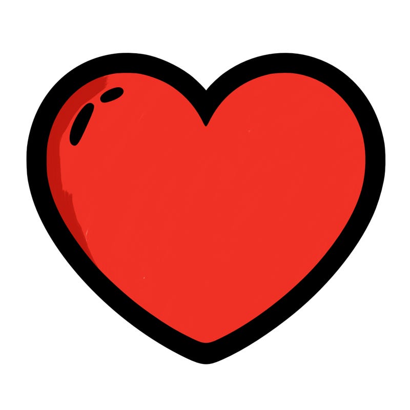 a blank heart