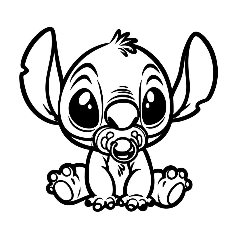 baby stitch with pacifier