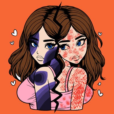 realistic girl split