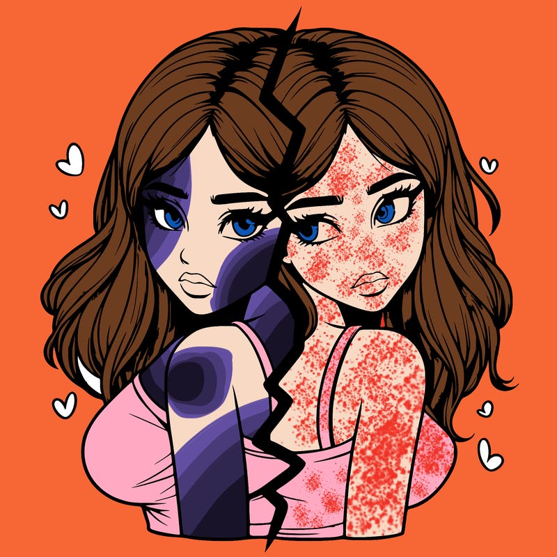 realistic girl split