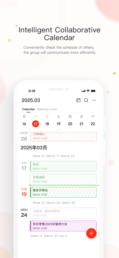 JoyME app intelligent collaborative calendar interface for team scheduling