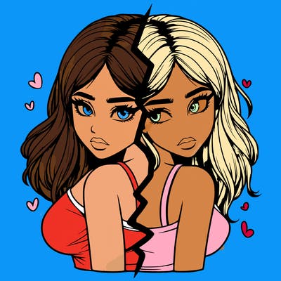 realistic girl split