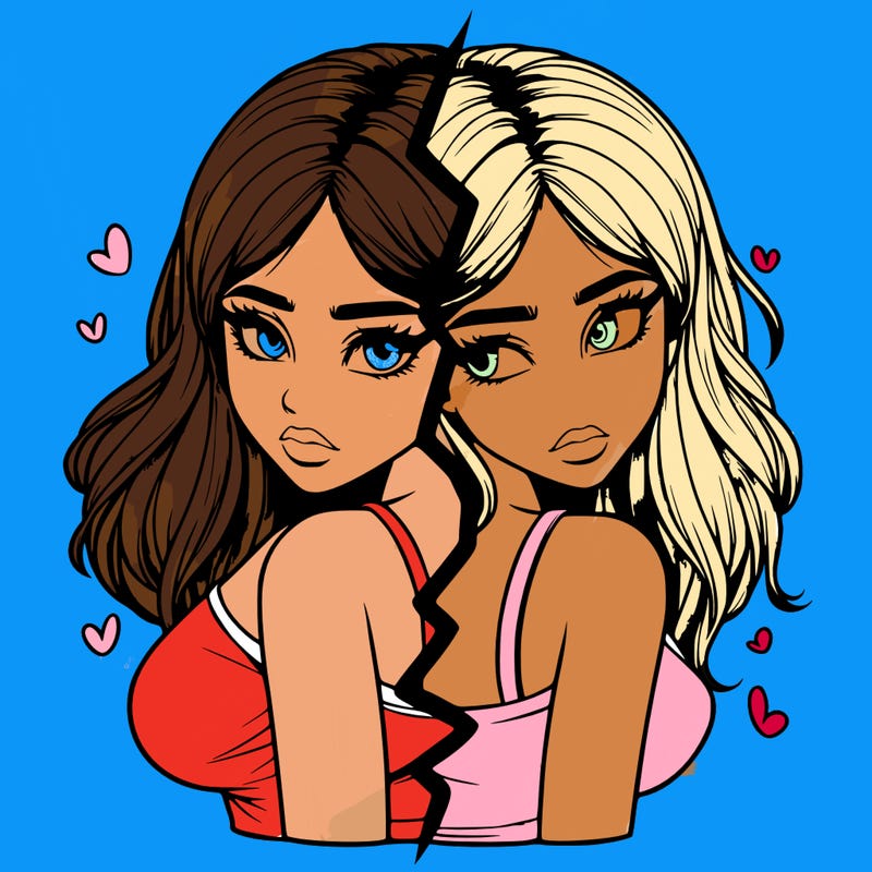 realistic girl split