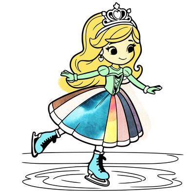 princess skating on ice