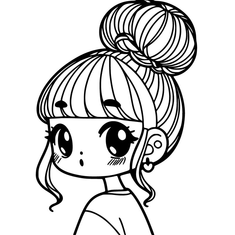 girl with a bun