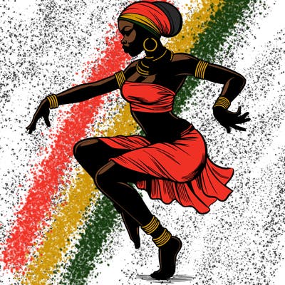 realistic african dancer