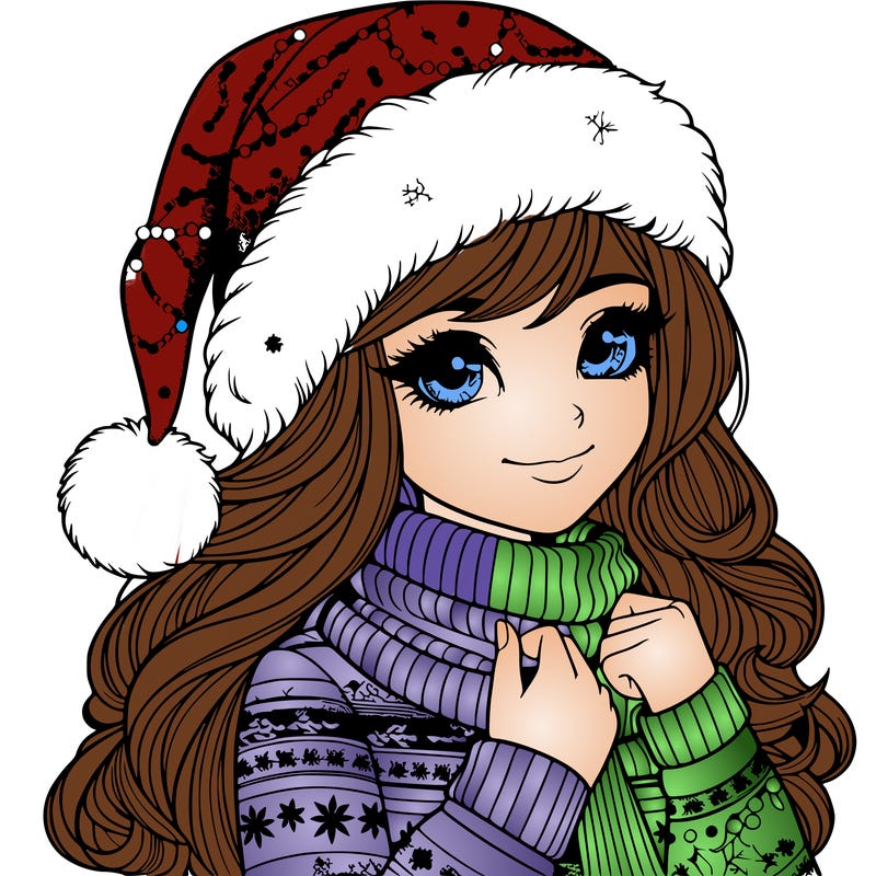 realistic christmas girl