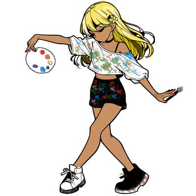 realistic girl danceing