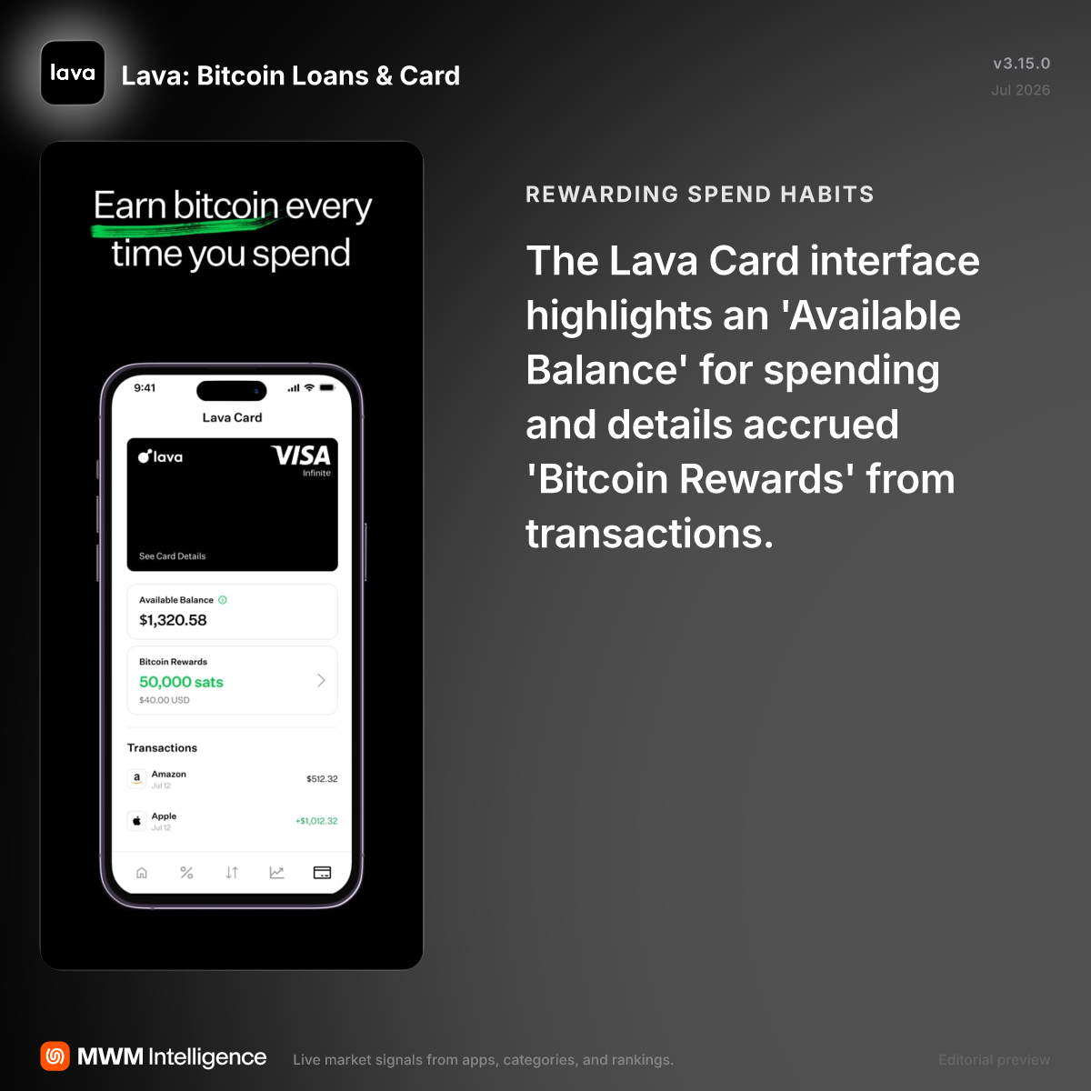 Lava: Bitcoin Loans & Card - Finance App | MWM