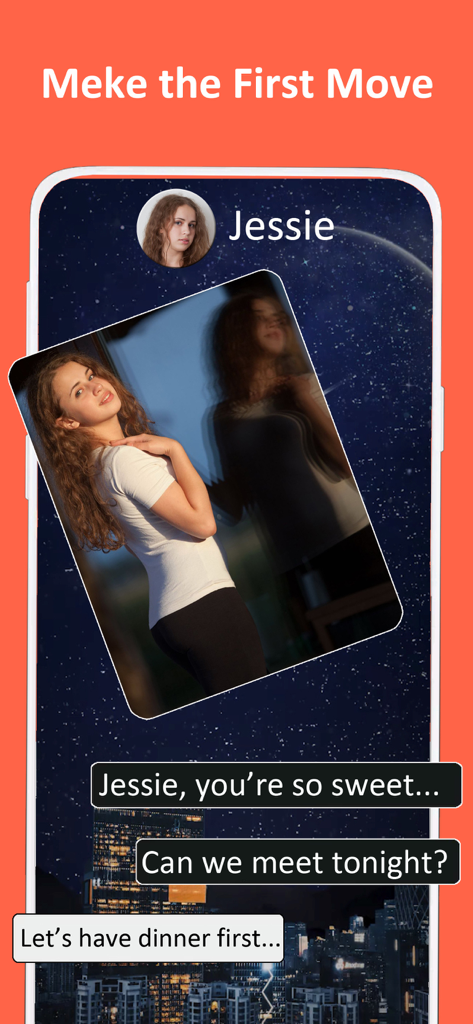 Hiky: Adult Friend Date & Chat - A screenshot of the Hiky dating app showing a chat conversation between users about meeting for dinner.