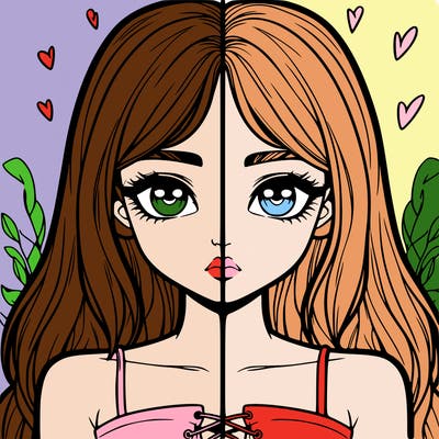 realistic girl split