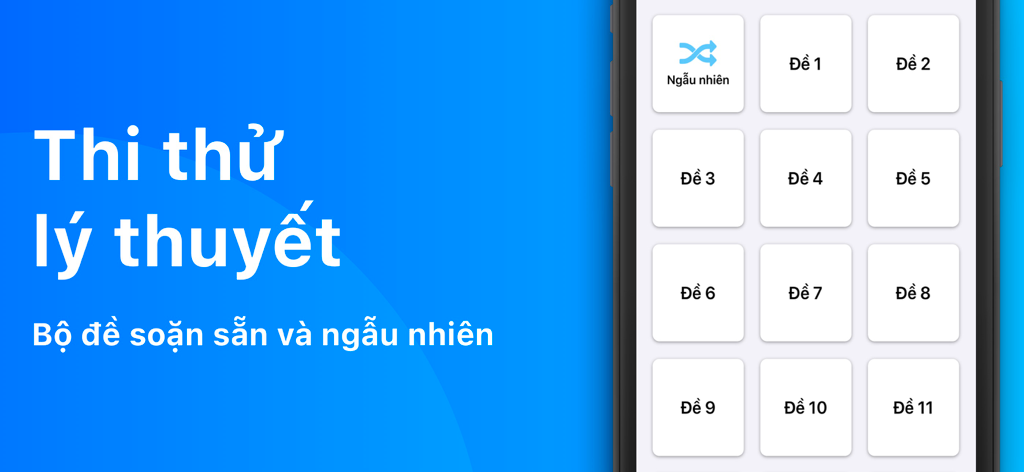 600 Câu Lý Thuyết GPLX OTOMOTO - Mobile app interface showing mock theory test sets for the Vietnamese driving license exam