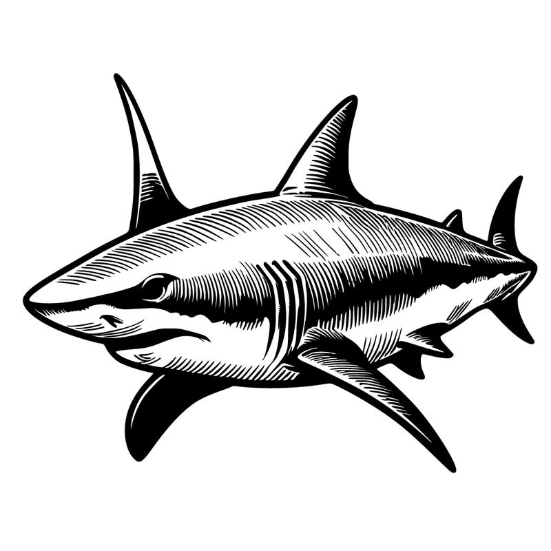 realistic shark