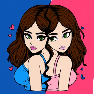 realistic girl split