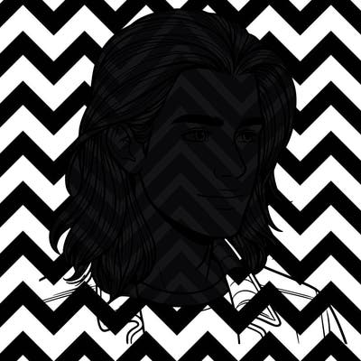 realistic guy with long hair