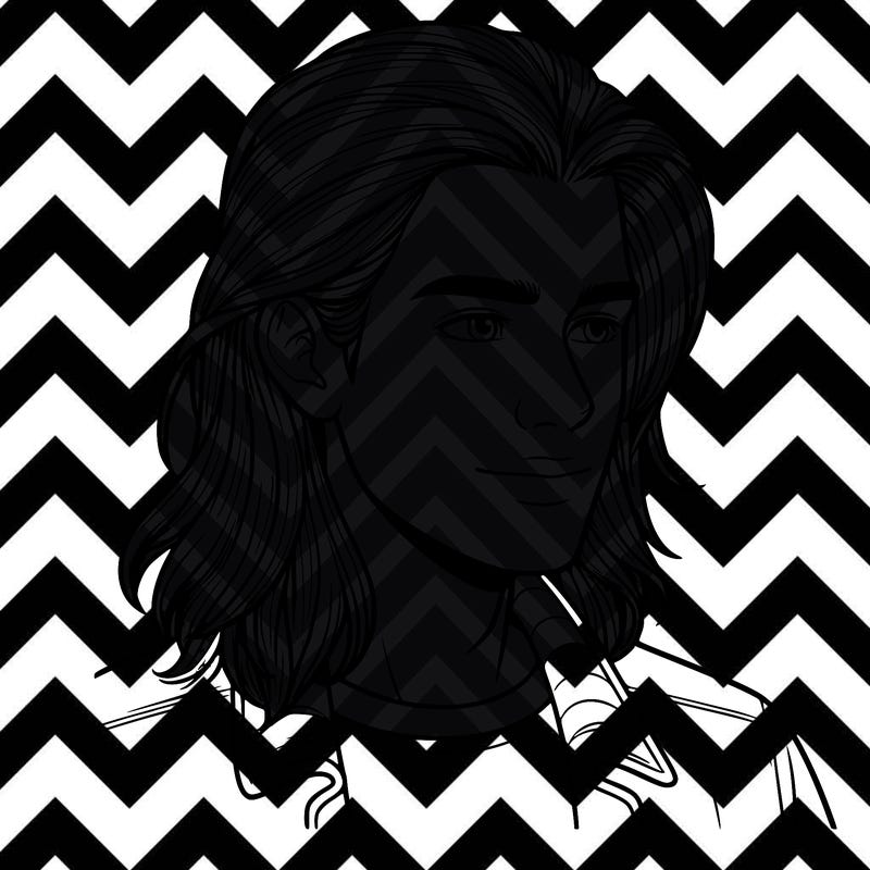 realistic guy with long hair