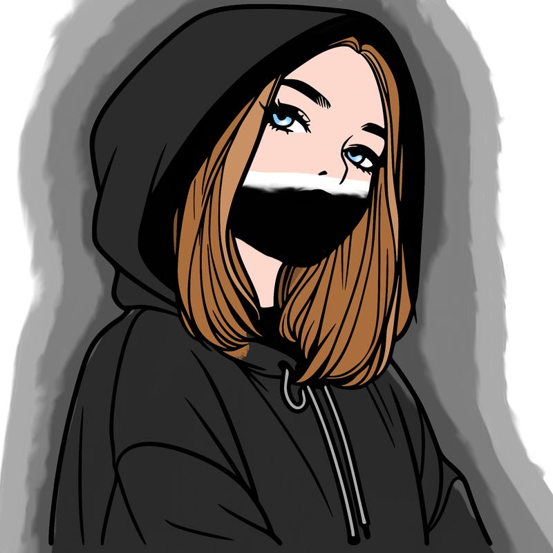 a realistic girl in a hoodie
