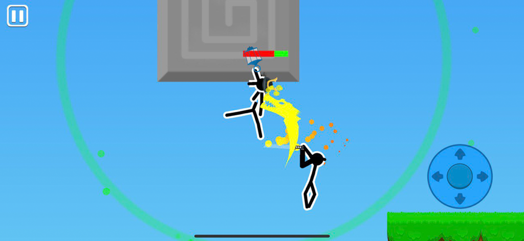 Supreme Duelist 2021 - Two stickman characters engaging in a physics-based duel in Supreme Duelist 2021