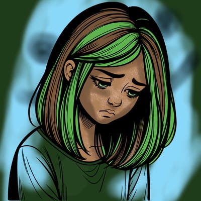 realistic sad girl