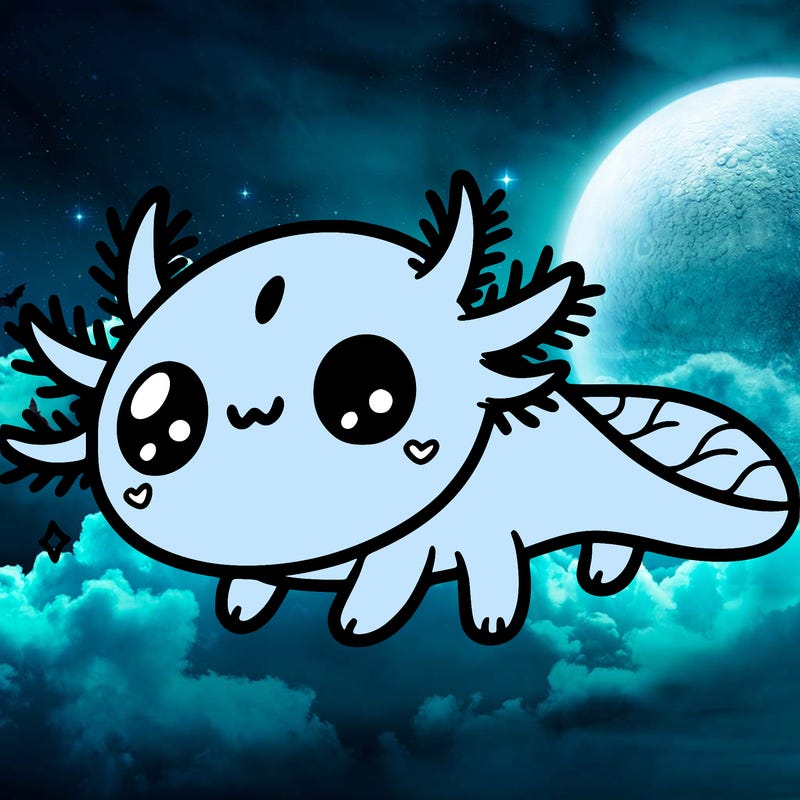 super cute axolotl