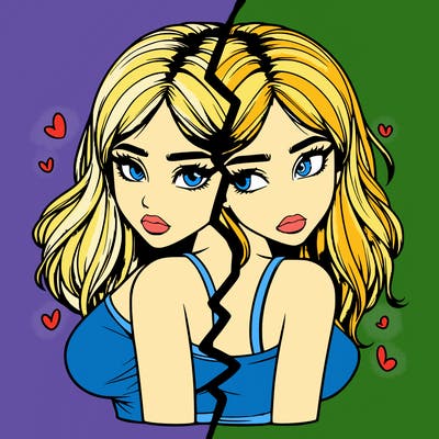 realistic girl split