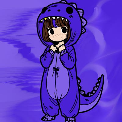 dino onesies on girl