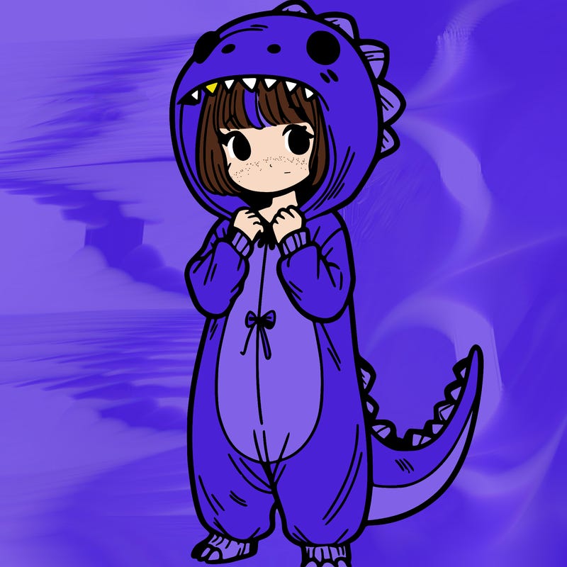 dino onesies on girl