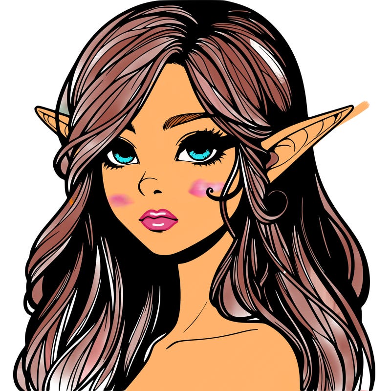 elf girl realistic dark fantasy