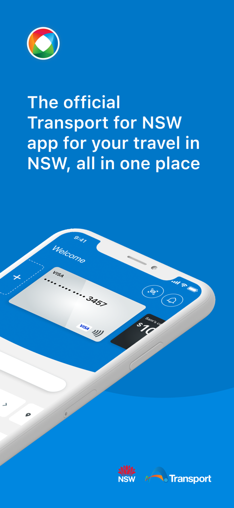 Opal Travel app interface showing digital payment card and Transport for NSW branding