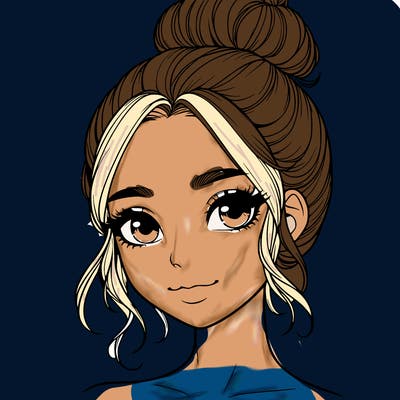 realistic pretty girl with hair in bun