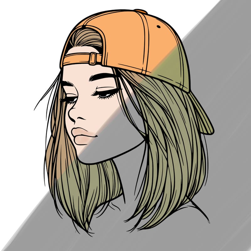 realistic  girl with a backwards hat
